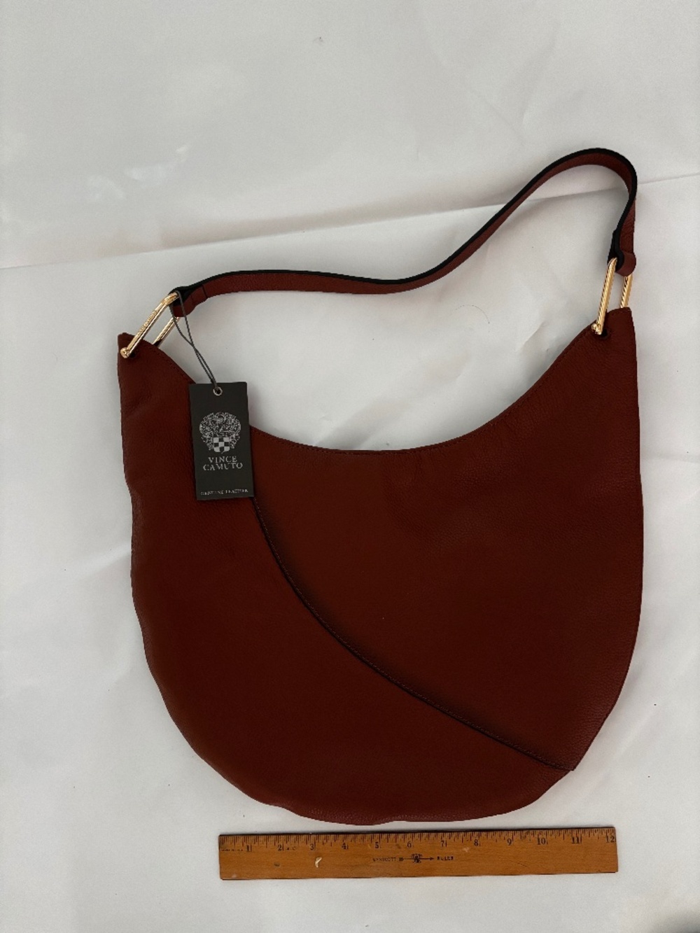 Vince Camuto Shae Leather Hobo Pinecone Bag NWT